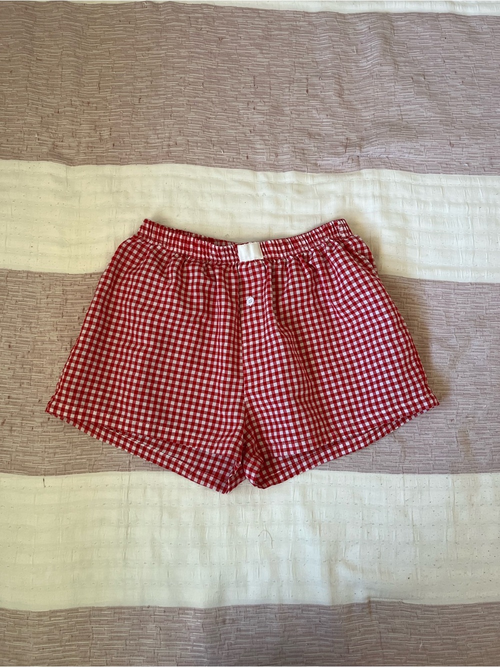 Y2K 2000s Red/White Gingham Shorts Size S